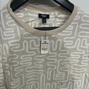 Express Beige Graphic T-Shirt